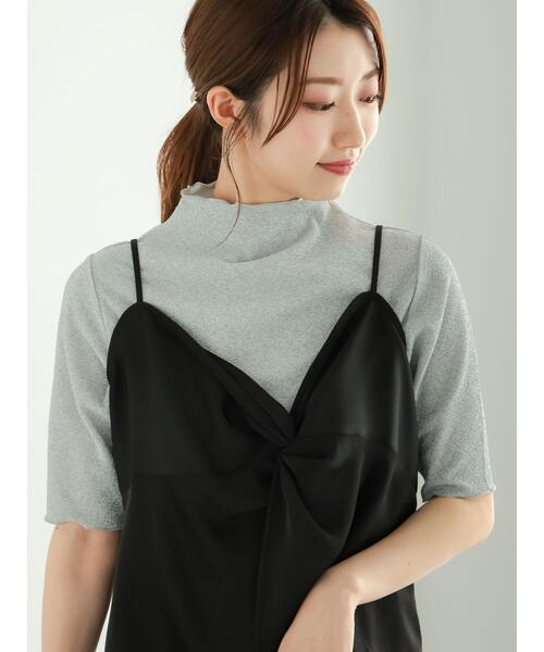 Te chichi（テチチ）の「ラメジョーゼットトップス（Tシャツ/カットソー・レディース・ネイビー/ブロンズ/シルバー・F）」の8枚目の写真