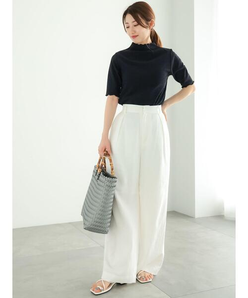 Te chichi（テチチ）の「ラメジョーゼットトップス（Tシャツ/カットソー・レディース・ネイビー/ブロンズ/シルバー・F）」の7枚目の写真