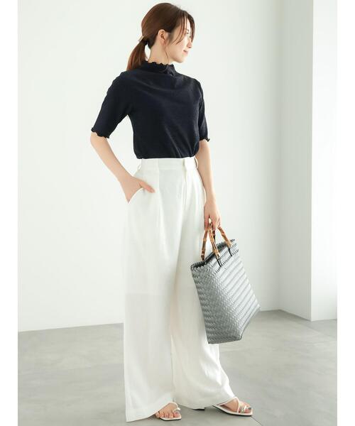 Te chichi（テチチ）の「ラメジョーゼットトップス（Tシャツ/カットソー・レディース・ネイビー/ブロンズ/シルバー・F）」の6枚目の写真