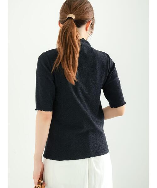 Te chichi（テチチ）の「ラメジョーゼットトップス（Tシャツ/カットソー・レディース・ネイビー/ブロンズ/シルバー・F）」の5枚目の写真