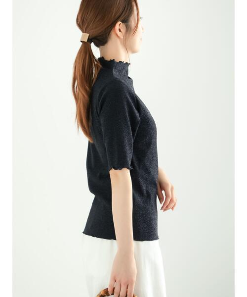 Te chichi（テチチ）の「ラメジョーゼットトップス（Tシャツ/カットソー・レディース・ネイビー/ブロンズ/シルバー・F）」の11枚目の写真