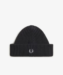 FRED PERRY ニット帽 ONE SIZE 黒 FRED PERRY フレッドペリー ニット帽 メリノ ウール ビーニー
