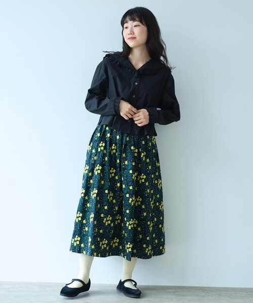 bulle de savon（ビュルデサボン）の「tulle lace sailor ブラウス