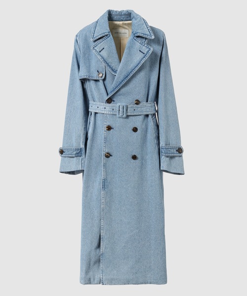 ドリスヴァンノッテン ブルー　ロングコート ブルー（青）系 Dries Van Noten(ドリス ヴァン ノッテン) トレンチ
