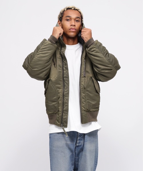 AVIREX(アヴィレックス)の「FADED J-CWFS CUSTOM JACKET / フェイデッド J-CWFS カスタム ジャケット / AVIREX / アヴィレックス(ミリタリージャケット・メンズ・オリーブ/ネイビー・MEDIUM/LARGE/X-LARGE/XX-LARGE)」の9枚目の写真