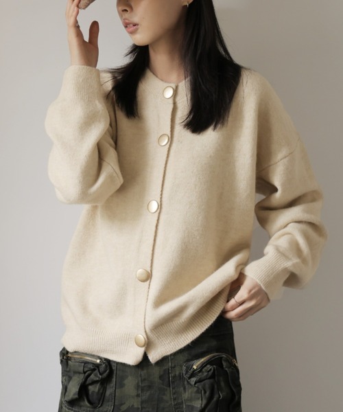 Girly Doll（ガーリードール）の「クルーネックボタンカーディガン