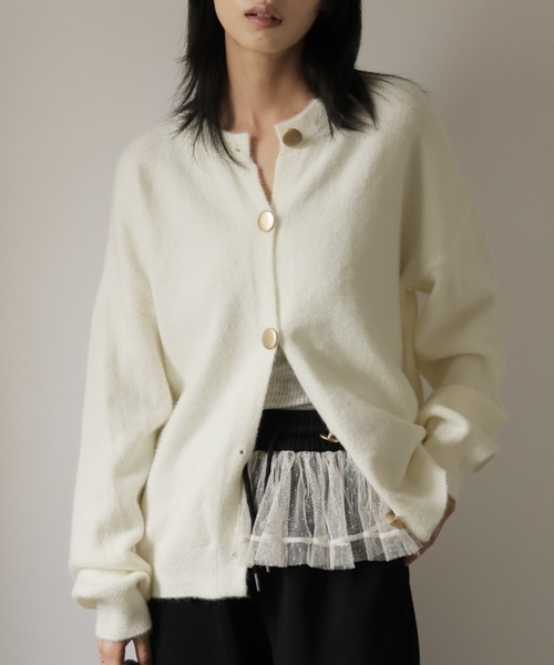 Girly Doll（ガーリードール）の「クルーネックボタンカーディガン