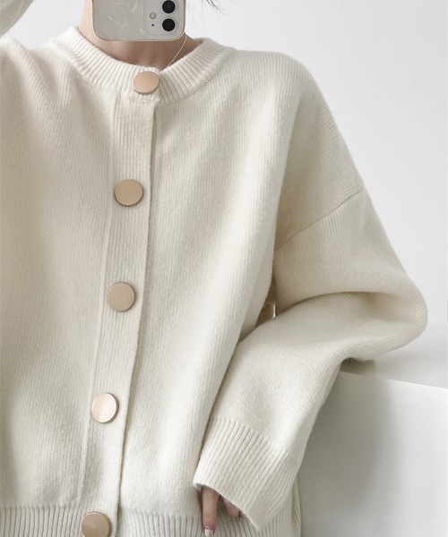 Girly Doll（ガーリードール）の「クルーネックボタンカーディガン