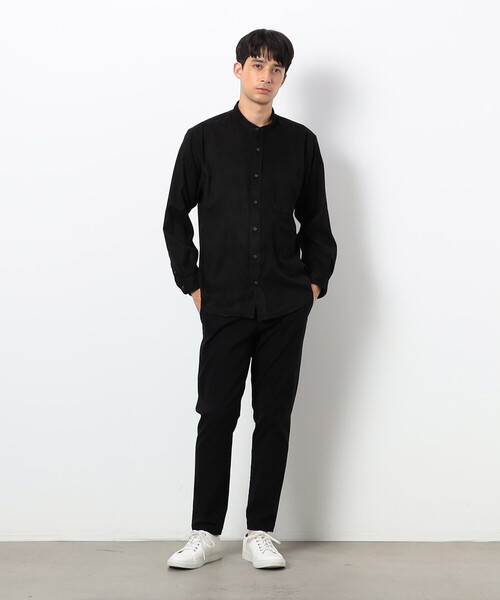 COMME　CA COMMUNE（コムサコミューン）の「フェイクスエード バンドカラーシャツ（シャツ/ブラウス・メンズ・ブラック/ライトグレー/ミント/ネイビー/アイボリー・LARGE/MEDIUM）」の10枚目の写真