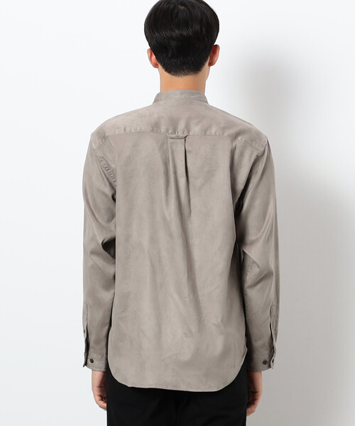 COMME　CA COMMUNE（コムサコミューン）の「フェイクスエード バンドカラーシャツ（シャツ/ブラウス・メンズ・ブラック/ライトグレー/ミント/ネイビー/アイボリー・LARGE/MEDIUM）」の18枚目の写真