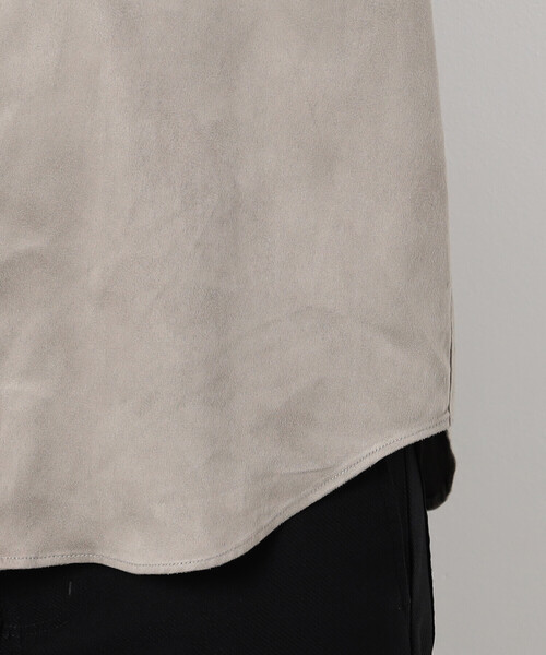 COMME　CA COMMUNE（コムサコミューン）の「フェイクスエード バンドカラーシャツ（シャツ/ブラウス・メンズ・ブラック/ライトグレー/ミント/ネイビー/アイボリー・LARGE/MEDIUM）」の22枚目の写真