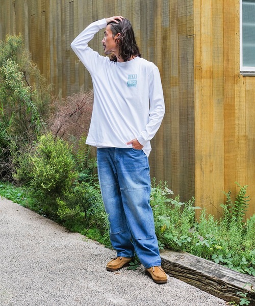 roial(ロイアル)の「DESIGN TEE/ROIAL(ロイアル)リラックスサイジングボックスロゴライクバックプリント長袖ロンT(Tシャツ/カットソー・メンズ・ホワイト/ブラック/ベージュ・MEDIUM/LARGE/X-LARGE)」の12枚目の写真