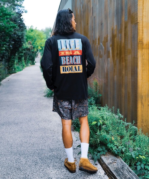 roial(ロイアル)の「DESIGN TEE/ROIAL(ロイアル)リラックスサイジングボックスロゴライクバックプリント長袖ロンT(Tシャツ/カットソー・メンズ・ホワイト/ブラック/ベージュ・MEDIUM/LARGE/X-LARGE)」の18枚目の写真