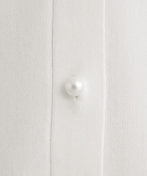 green label relaxing（グリーンレーベルリラクシング）の「W/AC パフニット Vネック カーディガン（カーディガン/ボレロ・レディース・ブラック/オフホワイト/ダークグレー/コバルトブルー・FREE）」の20枚目の写真