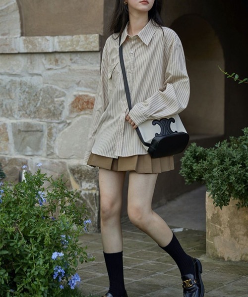 HALEY PESCA(ヘーリーペスカ)の「HALEY PESCA/デザインポケット ルーズストライプシャツ(シャツ/ブラウス・レディース・ブルー/アイボリー・MEDIUM/LARGE/SMALL)」の22枚目の写真