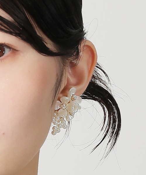 HUI 花モチーフ ピアス(両耳用) セール】＜CITEN＞フラワーモチーフピアス（ピアス（両耳用