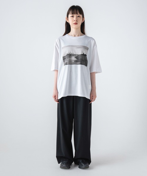 COMFY(コンフィー)の「BACK TO SQUARE ONE "INAGE COAST" TEE(Tシャツ/カットソー・レディース・ホワイト/ブラック・S/M/L/XL)」の5枚目の写真