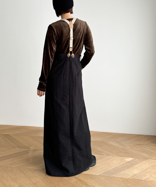 CANAL JEAN（キャナルジーン）の「RED CHOP WORKS　コットンツイルサスペンダースカート（スカート・レディース・ブラウン/ブラック・ONE SIZE）」の7枚目の写真