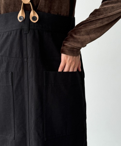 CANAL JEAN（キャナルジーン）の「RED CHOP WORKS　コットンツイルサスペンダースカート（スカート・レディース・ブラウン/ブラック・ONE SIZE）」の14枚目の写真