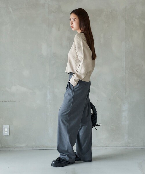 U.S. POLO ASSN.(ユーエスポロアッスン)の「U.S. POLO ASSN. × PUBLUX/ユーエスポロアッスン 襟ライン入りドライバーズニット 限定展開(ニット/セーター・レディース・ブラック/ネイビー/ベージュ・フリ-)」の22枚目の写真
