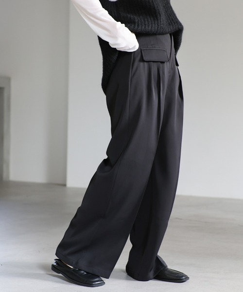 【セール】フロントフラップパンツ(スラックス)|select MOCA(セレクトモカ) 【セール】フロントフラップパンツ(スラックス)|select MOCA(セレクトモカ)