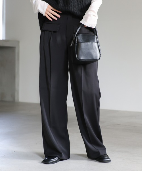 【セール】フロントフラップパンツ(スラックス)|select MOCA(セレクトモカ) 【セール】フロントフラップパンツ(スラックス)|select MOCA(セレクトモカ)