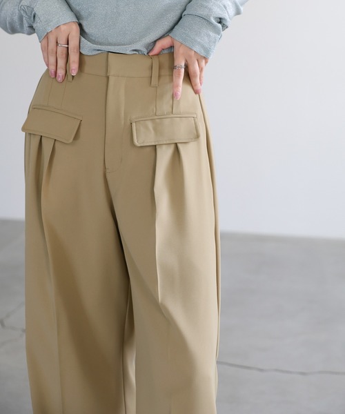 【セール】フロントフラップパンツ(スラックス)|select MOCA(セレクトモカ) 【セール】フロントフラップパンツ(スラックス)|select MOCA(セレクトモカ)