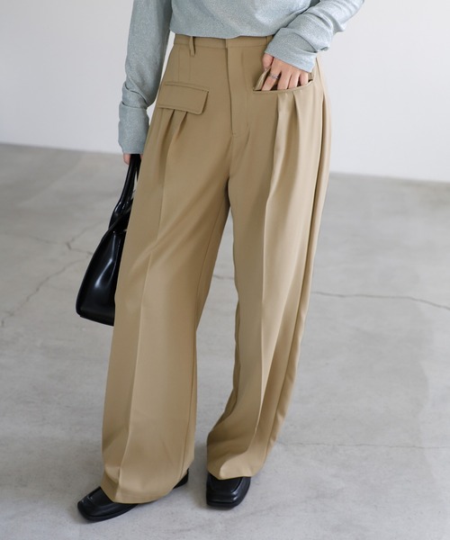 【セール】フロントフラップパンツ(スラックス)|select MOCA(セレクトモカ) 【セール】フロントフラップパンツ(スラックス)|select MOCA(セレクトモカ)