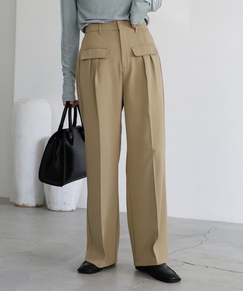 【セール】フロントフラップパンツ(スラックス)|select MOCA(セレクトモカ) 【セール】フロントフラップパンツ(スラックス)|select MOCA(セレクトモカ)