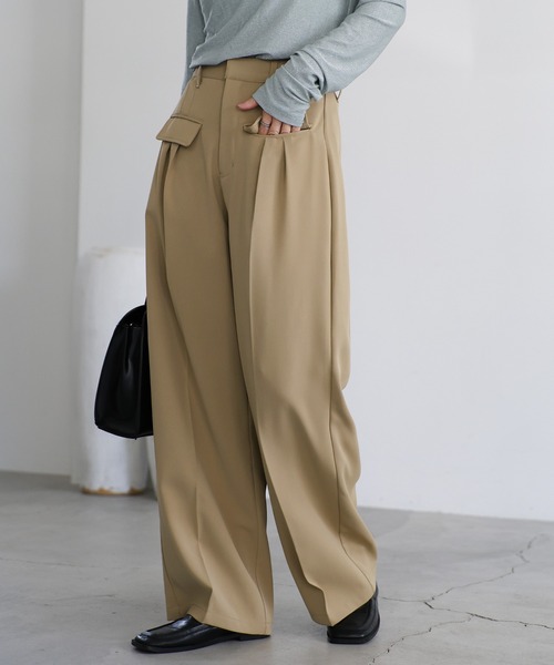 【セール】フロントフラップパンツ(スラックス)|select MOCA(セレクトモカ) 【セール】フロントフラップパンツ(スラックス)|select MOCA(セレクトモカ)