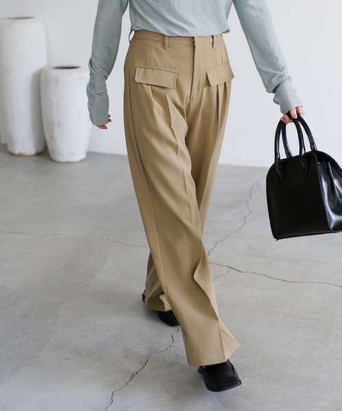 【セール】フロントフラップパンツ(スラックス)|select MOCA(セレクトモカ) 【セール】フロントフラップパンツ(スラックス)|select MOCA(セレクトモカ)