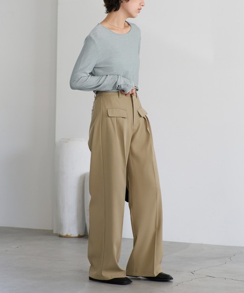 【セール】フロントフラップパンツ(スラックス)|select MOCA(セレクトモカ) 【セール】フロントフラップパンツ(スラックス)|select MOCA(セレクトモカ)