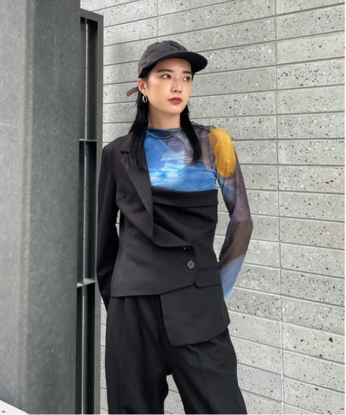 Ameri（アメリ）の「DEFORMATION JACKET SET PANTS（スラックス