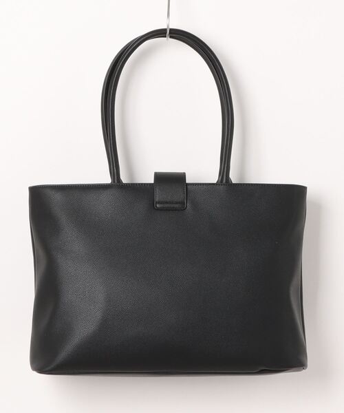 BENETTON (UNITED COLORS OF BENETTON)（ベネトンユナイテッドカラーズオブベネトン）の「BENETTON無地フェイクレザートートバッグ（トートバッグ・レディース・ブラック/ブラウン・FREE）」の3枚目の写真