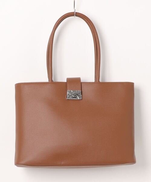 BENETTON (UNITED COLORS OF BENETTON)（ベネトンユナイテッドカラーズオブベネトン）の「BENETTON無地フェイクレザートートバッグ（トートバッグ・レディース・ブラック/ブラウン・FREE）」の14枚目の写真