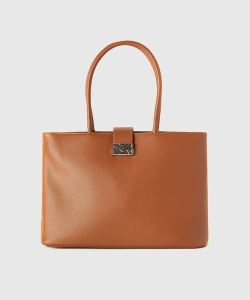 BENETTON (UNITED COLORS OF BENETTON)（ベネトンユナイテッドカラーズオブベネトン）の「BENETTON無地フェイクレザートートバッグ（トートバッグ・レディース・ブラック/ブラウン・FREE）」の10枚目の写真