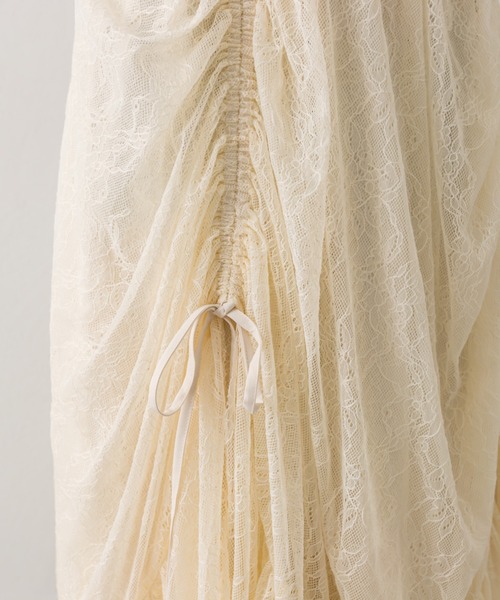 OLIVE des OLIVE（オリーブデオリーブ）の「ドロストチュールティアードスカート（スカート・レディース・オフホワイト/アイボリー/モカ・FREE）」の22枚目の写真