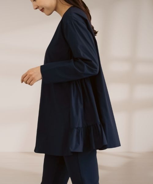 Sono（ソーノ）の「【定番人気ブラウス】ご自宅でお洗濯可能/日本製【SONO/ソーノ】サイドティアードブラウス（シャツ/ブラウス・レディース・ブラック/ネイビー/ホワイト/ピンク・FREE）」の18枚目の写真