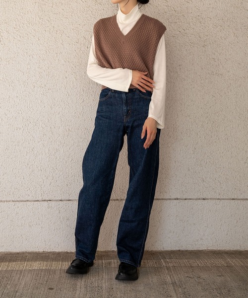 Nora Lily(ノラリリー)の「【Nora Lily】Warm Short Knit Vest(UNISEX)(ニット/セーター・メンズ・ブラック/カーキ/モカ・FREE)」の20枚目の写真