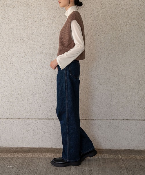 Nora Lily(ノラリリー)の「【Nora Lily】Warm Short Knit Vest(UNISEX)(ニット/セーター・メンズ・ブラック/カーキ/モカ・FREE)」の17枚目の写真