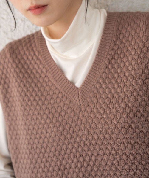 Nora Lily(ノラリリー)の「【Nora Lily】Warm Short Knit Vest(UNISEX)(ニット/セーター・メンズ・ブラック/カーキ/モカ・FREE)」の13枚目の写真