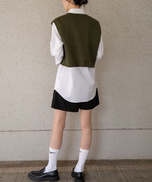 Nora Lily(ノラリリー)の「【Nora Lily】Warm Short Knit Vest(UNISEX)(ニット/セーター・メンズ・ブラック/カーキ/モカ・FREE)」の9枚目の写真