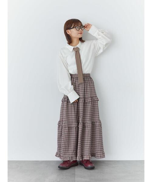 ehka sopo(エヘカソポ)の「ネクタイ付シャツ(シャツ/ブラウス・レディース・オフホワイト/キナリ/ブラック・F)」の17枚目の写真