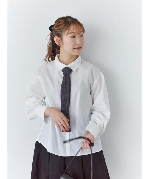 ehka sopo(エヘカソポ)の「ネクタイ付シャツ(シャツ/ブラウス・レディース・オフホワイト/キナリ/ブラック・F)」の21枚目の写真