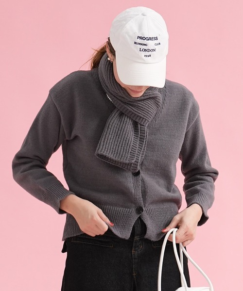 マフラーニットカーデ（ニット/セーター）｜sara&cake（サラアンドケイク）