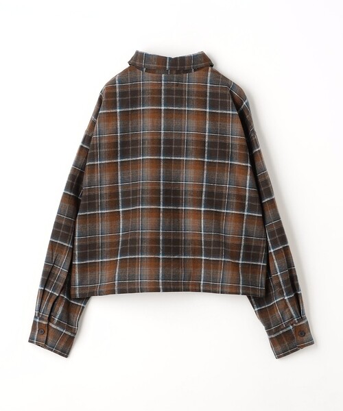 green label relaxing（グリーンレーベルリラクシング）の「TJ オンブレチェック ネルシャツ / キッズ  140cm-160cm（シャツ/ブラウス・キッズ・ワインレッド/オレンジ系その他・150cm/160cm/140cm）」の6枚目の写真