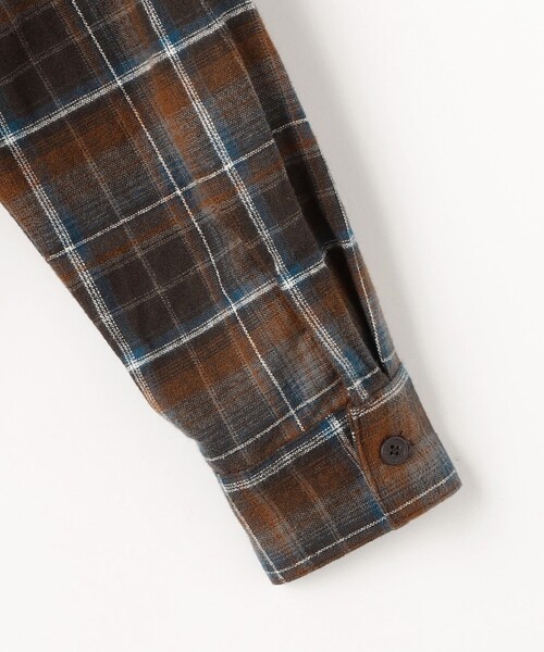 green label relaxing（グリーンレーベルリラクシング）の「TJ オンブレチェック ネルシャツ / キッズ  140cm-160cm（シャツ/ブラウス・キッズ・ワインレッド/オレンジ系その他・150cm/160cm/140cm）」の8枚目の写真