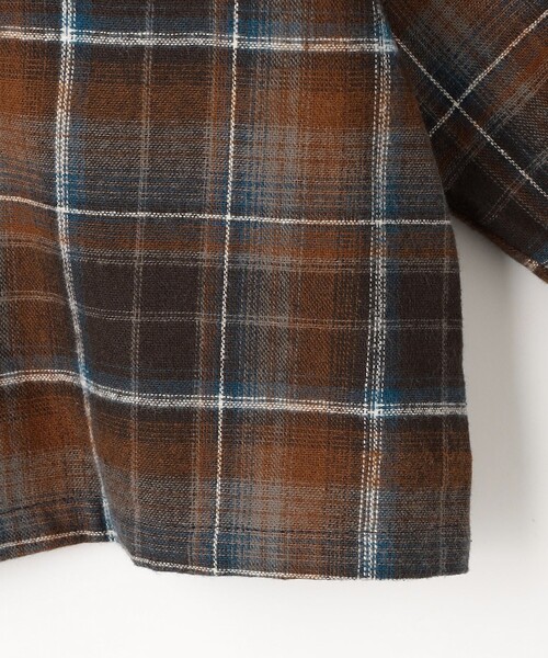 green label relaxing（グリーンレーベルリラクシング）の「TJ オンブレチェック ネルシャツ / キッズ  140cm-160cm（シャツ/ブラウス・キッズ・ワインレッド/オレンジ系その他・150cm/160cm/140cm）」の9枚目の写真