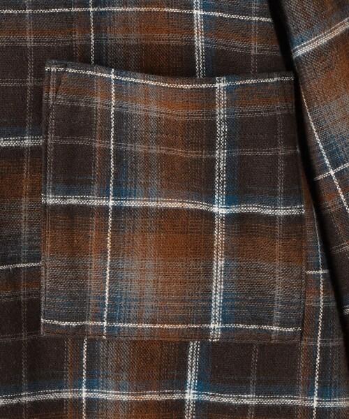 green label relaxing（グリーンレーベルリラクシング）の「TJ オンブレチェック ネルシャツ / キッズ  140cm-160cm（シャツ/ブラウス・キッズ・ワインレッド/オレンジ系その他・150cm/160cm/140cm）」の10枚目の写真