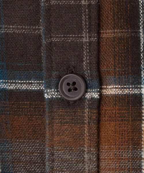 green label relaxing（グリーンレーベルリラクシング）の「TJ オンブレチェック ネルシャツ / キッズ  140cm-160cm（シャツ/ブラウス・キッズ・ワインレッド/オレンジ系その他・150cm/160cm/140cm）」の11枚目の写真